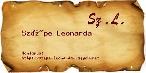 Szépe Leonarda névjegykártya